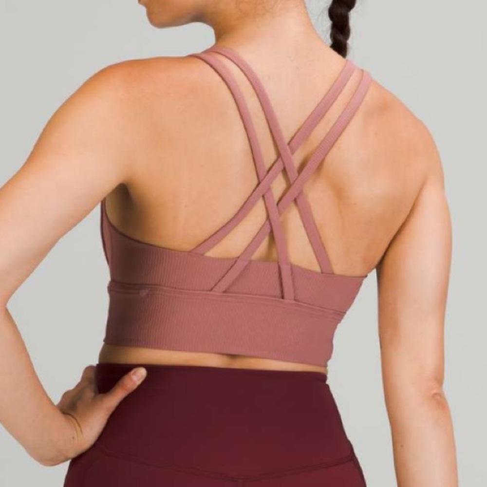 lululemon athletica Strappy Sports Bra in Dusty Rose